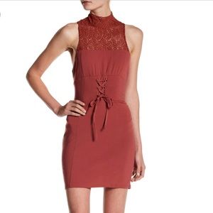 NWT Free People Bodycon Lace Front Corset Dress